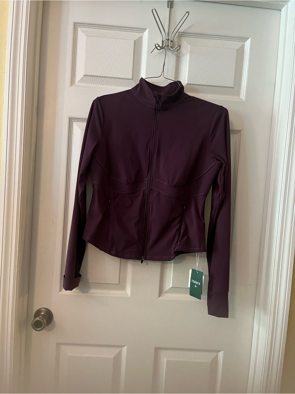 HALARA Deep Plum Full-Zip Utility Jacket